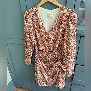 Sezane, paisley wrap dress